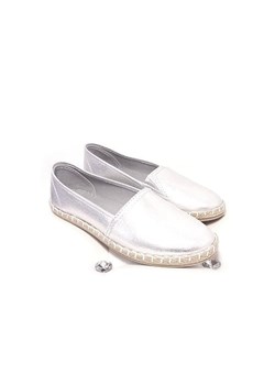 Espadryle damskie New Tlck bez zapięcia skórzane