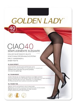 Rajstopy czarne Golden Lady w groszki casual