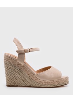 Espadryle damskie Kazar Studio na koturnie beżowe eleganckie
