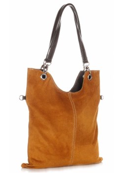 Shopper bag Genuine Leather z zamszu
