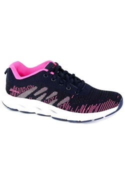 Buty sportowe damskie Rieker w stylu casual niebieskie na płaskiej podeszwie