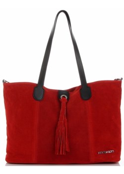 Shopper bag Vittoria Gotti duża skórzana na ramię