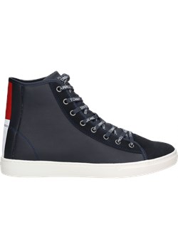 Tommy Hilfiger buty zimowe męskie granatowe wiązane zamszowe