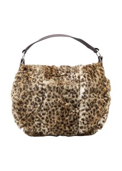 Shopper bag Ceannis boho brązowa średnia ze skóry do ręki bez dodatków