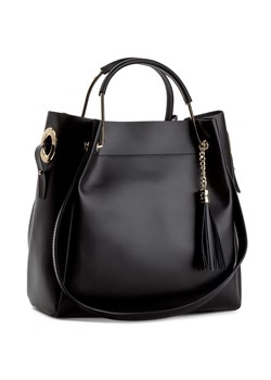 Czarna shopper bag Creole średniej wielkości matowa
