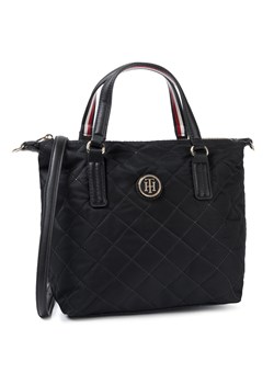 Shopper bag Tommy Hilfiger bez dodatków czarna do ręki