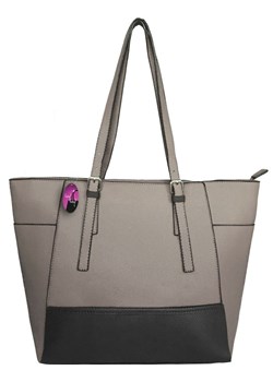 Shopper bag brązowa bez dodatków matowa na ramię duża elegancka