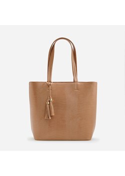 Shopper bag brązowa Reserved elegancka na ramię