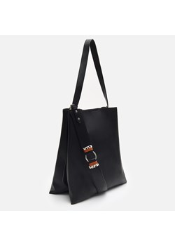 Shopper bag czarna Cropp na ramię duża matowa