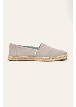 Szare espadryle damskie Toms na lato