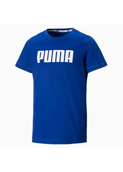 T-shirt chłopięce Puma niebieski z bawełny