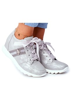 Buty sportowe damskie Daszyński sneakersy młodzieżowe skórzane