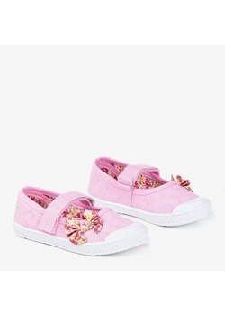 Trampki dziecięce różowe Royalfashion.pl w nadruki na rzepy