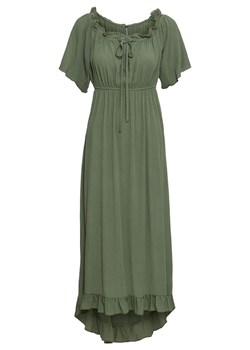 Sukienka Bonprix asymetryczna zielona maxi