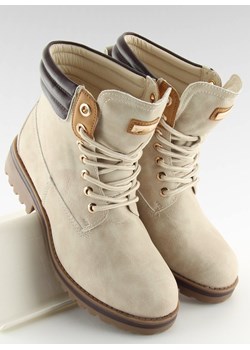 Workery damskie bez wzorów wiązane casual