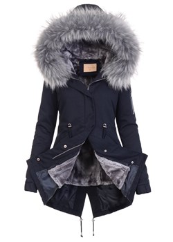 Parka damska casual bez wzorów