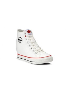 Buty sportowe damskie Lee Cooper tkaninowe sznurowane na platformie
