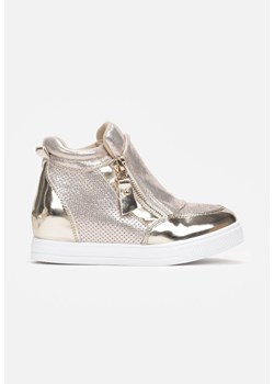 Buty sportowe dziecięce Born2be złote gładkie