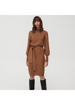 Brązowa sukienka Mohito casual mini na spacer