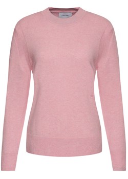 Sweter damski Calvin Klein różowy z okrągłym dekoltem