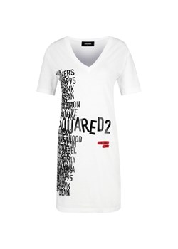 Sukienka Dsquared2 z krótkimi rękawami z dekoltem v