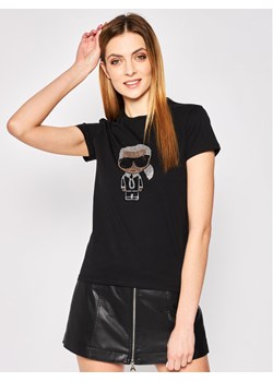 Bluzka damska Karl Lagerfeld z okrągłym dekoltem