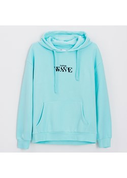 Turkusowa bluza damska Cropp na jesień casual krótka