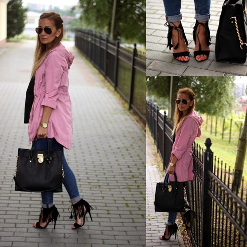 Pink parka