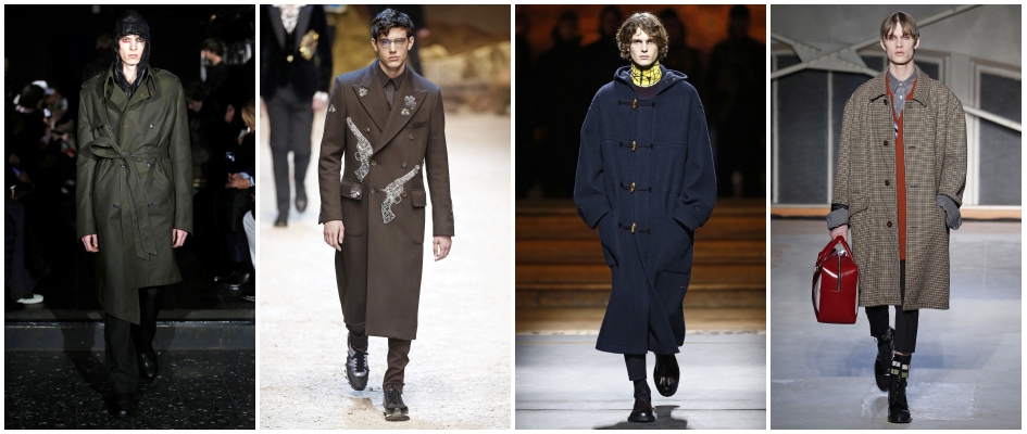 Jesienne płaszcze męskie z kolekcji Raf Simons, Dolce Gabbana i Yohan.