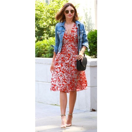 Miranda Kerr w czerwonej sukience