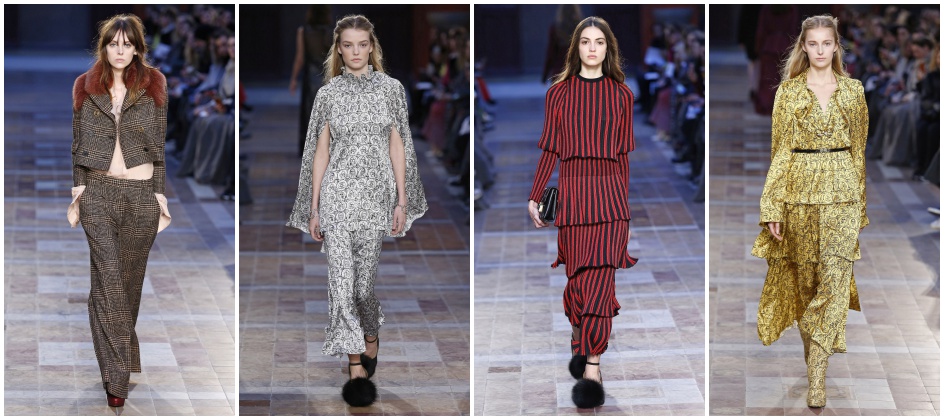 Odzież damska we wzory z jesienno-zimowej kolekcji Sonia Rykiel.