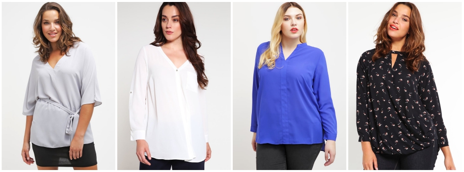 Damskie bluzki koszulowe plus size.