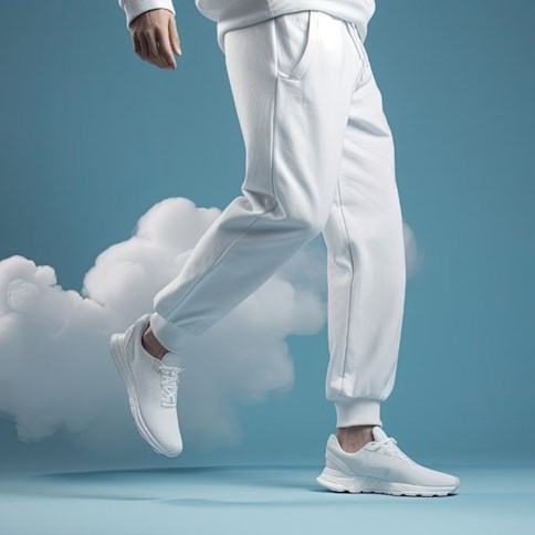 Białe spodnie męskie loose fit