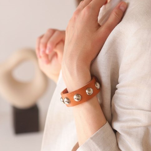 Bransoletka skórzana damska