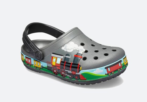 Crocs dziecięce z pociągami