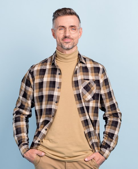 Elegancka koszula w kratę męska