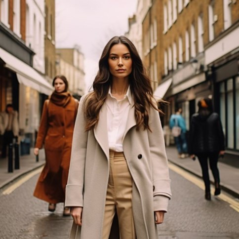 Kobieta w białym płaszczu