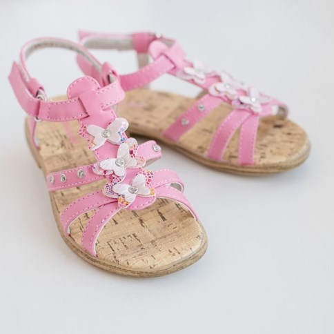 Różowe sandały dla dziewczynek 