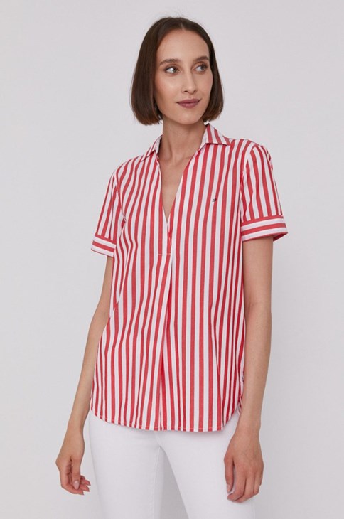 bluzka damska tommy hilfiger w czerwono białe paski