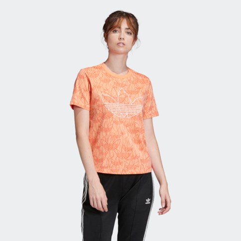koszulka adidas pomarańczowa z logo