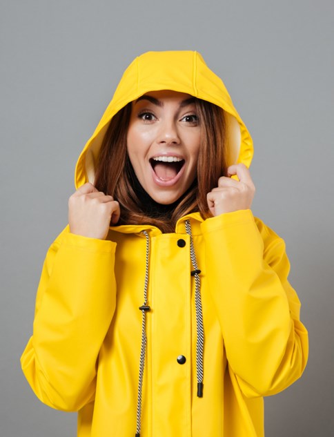 żółta kurtka z kapturem damska