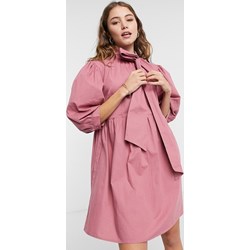 Influence sukienka różowa koszulowa mini  - zdjęcie produktu