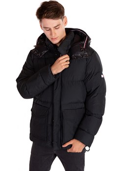 TOMMY HILFIGER KURTKA PUCHOWA HOODED Czarny XL Tommy Hilfiger okazja Mont Brand - kod rabatowy