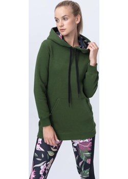 Bluza z kapturem długa zielona kwiaty Reezy Reezy - kod rabatowy