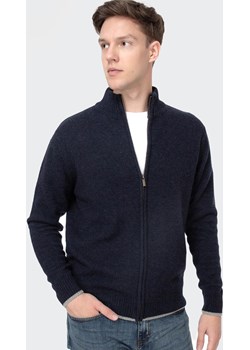 Sweter rozpinany z delikatnej owczej wełny BERN TOL NAVY MELANGE Lee Cooper wyprzedaż Lee Cooper - kod rabatowy