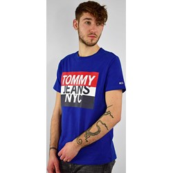 T-shirt męski Tommy Hilfiger niebieski z krótkim rękawem  - zdjęcie produktu