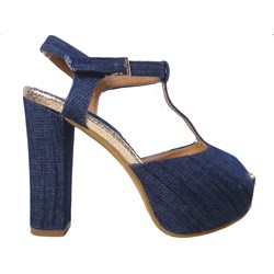 Sandały damskie z klamrą eleganckie na platformie  - zdjęcie produktu