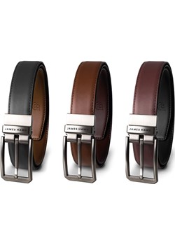James Hawk Business Belt - Czarny/Brązowy promocja James Hawk - kod rabatowy