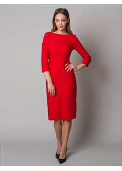 Czerwona dopasowana sukienka Willsoor Willsoor wyprzedaż - kod rabatowy