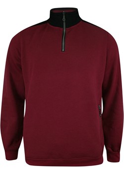 Bluza Bordowa, Sweter Męski, Dekolt z Wysoką Stójką Zapinaną na Zamek -KINGS SWKNGS313826bordo Kings JegoSzafa.pl - kod rabatowy